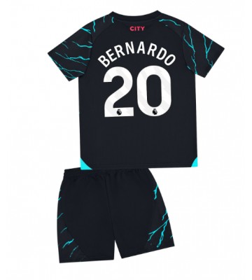 Manchester City Bernardo Silva #20 Tredjeställ Barn 2023-24 Kortärmad (+ Korta byxor)
